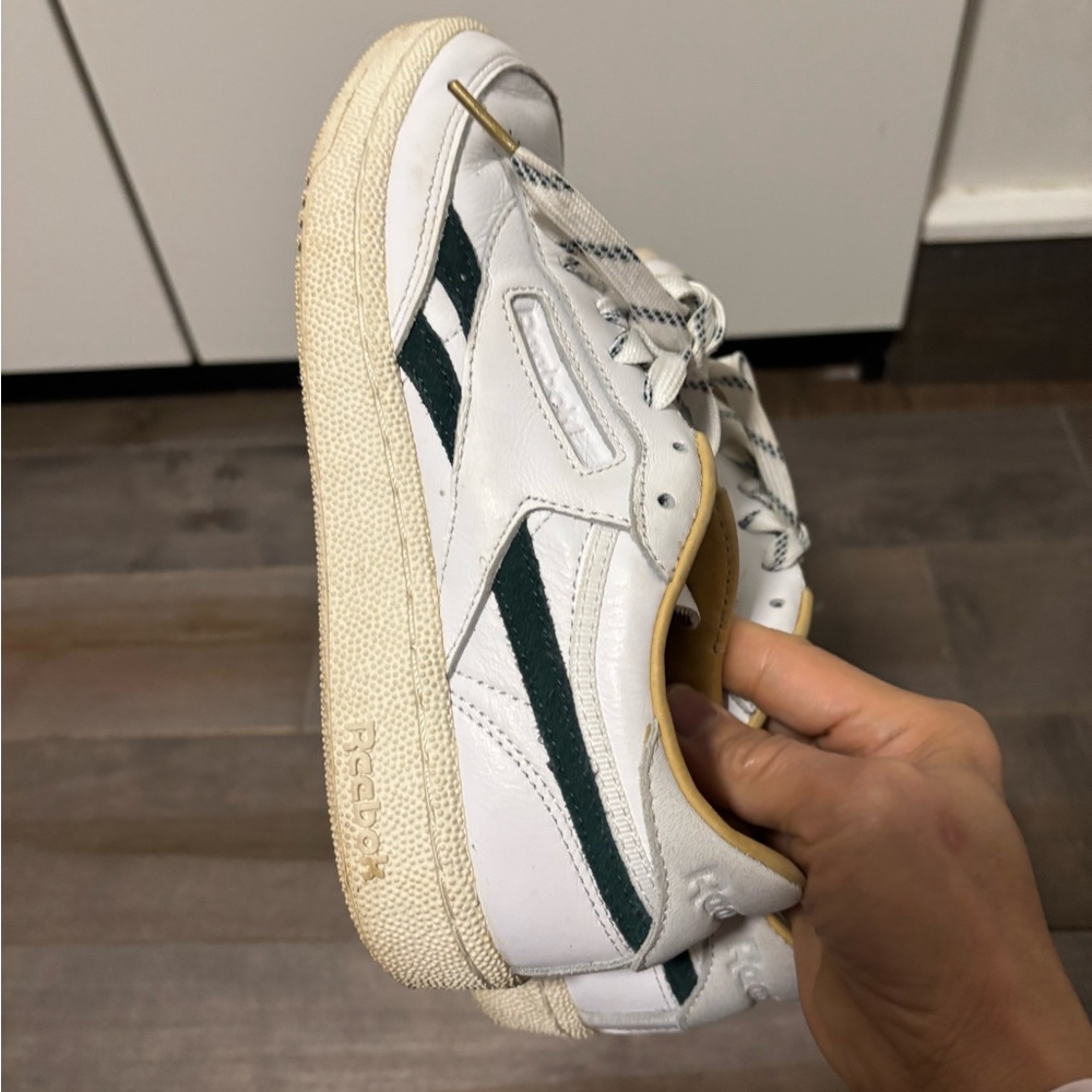 Reebok White and Gold Athletic Shoes